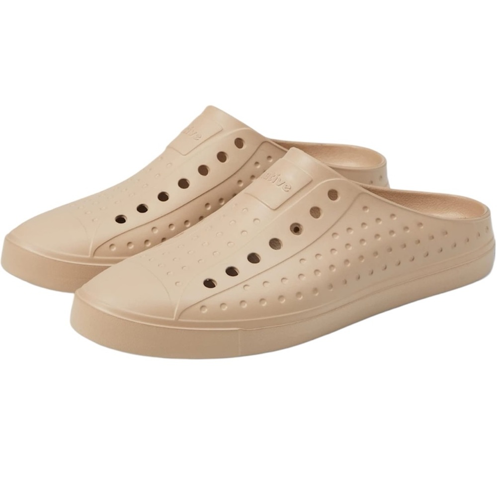 NATIVE “Jefferson Clog Sugarlite” Flax Tan Rubber New! Mens 9 Womens 10 Unisex - Picture 2 of 6
